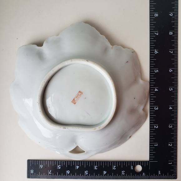 Floral Porcelain Dish, Purple Green Violets - Picture 7 of 11